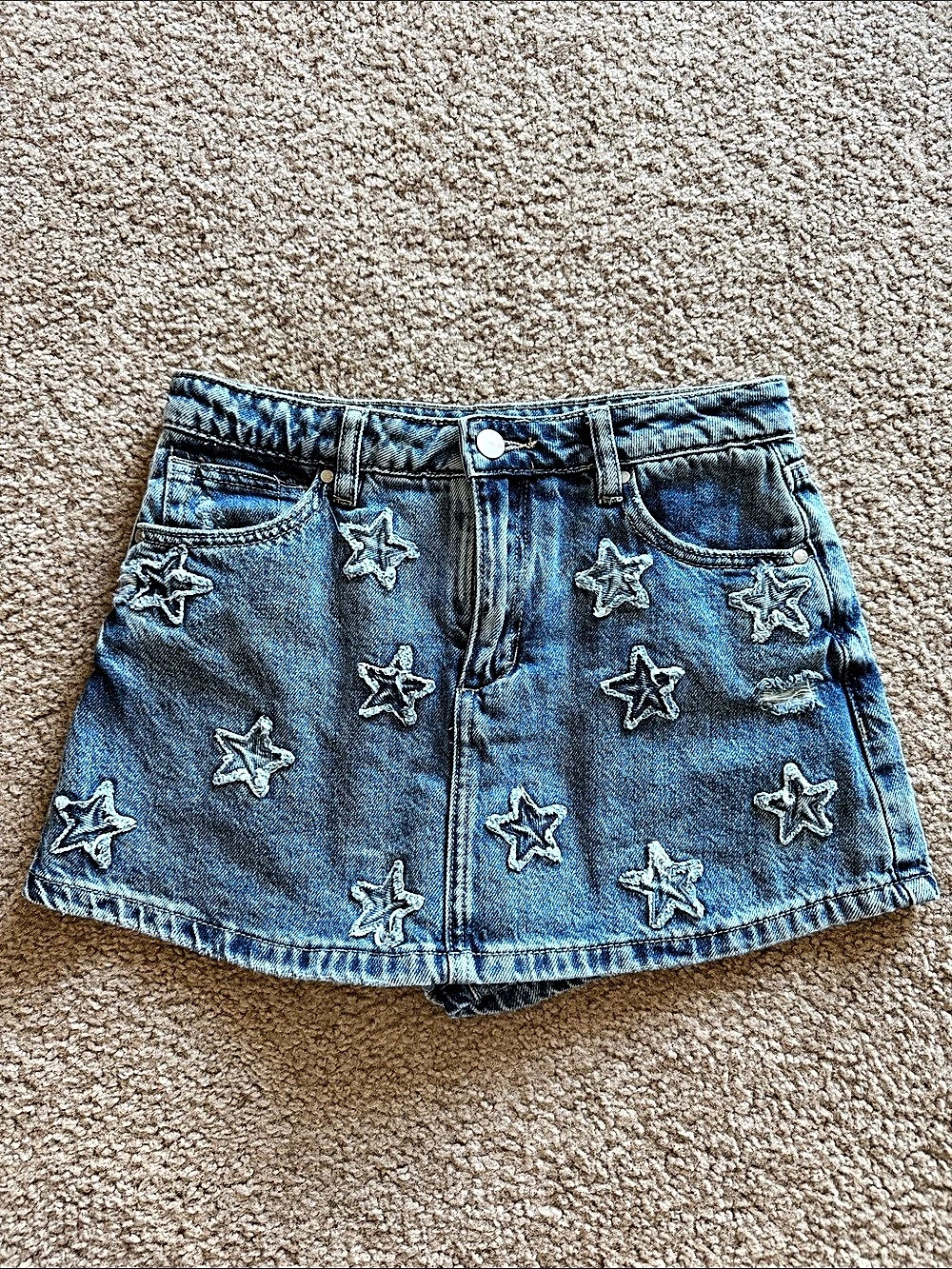 Joe's Girls Star Denim Shorts Waist 14